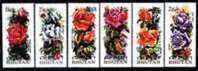 Timbres  Neufs Du Bhutan Série De Roses407-10+ 123-24 Pa - Roses