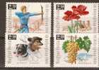 HUNGARY - MNH ** Stamp Day - Flowers, Grapes, Dogs. Scott B259-61 - Ongebruikt