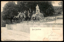 ALTE POSTKARTE BAD BENTHEIM 1902 BISMARCK-DENKMAL BISMARCKHALLE RESTAURATION Bismarckdenkmal Cpa Postcard Ansichtskarte - Bad Bentheim