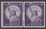 !a! USA Sc# 1035a MNH Horiz.PAIR (right And Left Side Uncut) - Statue Of Liberty - Nuovi