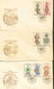 Jeux Olympiques 1964 Tokyo  Tchecoslovaquie FDC  Aviron, Athlétisme, Gymnastique, Hippisme, Haltérophilie Sur Enveloppes - Sommer 1964: Tokio