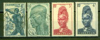 Chasseur à L'arc - CAMEROUN - Tete D'homme, Femme De Lamido - N° 163-164-288-292 - 1939-1946 - Used Stamps