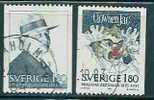 SWEDEN - H. BERGMAN  - CLOWN JAC - Yvert # 1231/2  - VF USED - Usati