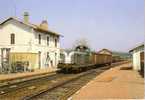 19 - Corrèze - Un Train De Marchandises Ussel - Brive, Tracté Par La BB 66122 Traverse La Gare De Corrèze - Ussel