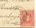 AMB. Valladolid-Madrid 1909 Tarjeta Postal Con Matasellos Ambulante. Ver 2 Scan - Briefe U. Dokumente
