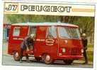 Carte ,véhicule Utilitaire J7 Peugeot , Pompier ,véhicule De Secours De La Dordogne - Brandweer