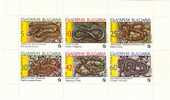 Bloc Neuf **de Bulgarie,  Serpents, Reptiles, N°3268-73 - Snakes
