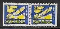 SWEDEN - PIGEON Et CORRESPONDANCE - Yvert # 1039a - SE-TENANT PAIR   - VF USED - Columbiformes