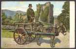 "A Killarney Motor' Man On Donkey Cart - Kerry