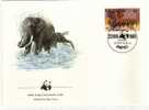 Enveloppe 1er Jour De L'ouganda Wwf éléphants - Oeganda (1962-...)