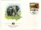 Enveloppe 1er Jour De L'ouganda Wwf éléphants - Oeganda (1962-...)