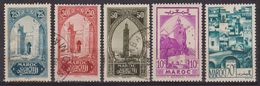 1927 - Sites Touristiques - MAROC - Porte De Chella Près De Rabat - Mosquée La Koutoubia - N° 106-107-113-167-249 - Oblitérés