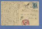 194 Op Kaart Met Stempel AYWAILLE, Getaxeerd Met TX 35 Met Stempel ARLON - 1922-1927 Houyoux