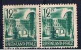 D Rh-Pf Rheinland-Pfalz 1947 Mi 4 (Paar) - Renania-Palatinado