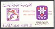 Yemen, BL62 **, Michel = 20 Euro (Z14014) - Inverno1968: Grenoble