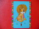 Carte Postale Dessin Lion. Bon état. - Lions