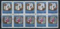 SWEDEN - NOËL 1976 - ENLUMINURES MEDIEVALES - BLOCK OF 10 From The BOOKLEt - Yvert # C 946 - VF USED - Blokken & Velletjes