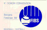 1989 Bologna - 4° Coach ConventionFIBS Baseball Softball - ** - Honkbal