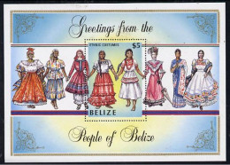 BELIZE 1986 - TRAJES REGIONALES - YVERT BLOCK 65** - Belize (1973-...)