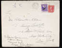 1938 VERY BEAUTIFUL COVER SHIP TO NEW YORK AND THAN TO MILAN ITALY- PERFIN+ CINDERELLAS HEALTH GREETINGS 1938 - Perforados