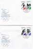 DDR-1988 ( Germany  ) OLYMPIC Games - CALGARY  4v.- 2 FDC - Inverno1988: Calgary