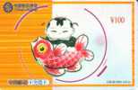 CHINA 100 Y WOMAN  SMALL  FISH  ART   CARTOON  GSM PROVINCE (?)  SPECIAL  PRICE !! READ DESCRIPTION !! - Cina