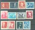 YU 1951-06 REBELLION DAY, YUGOSLAVIA, Michel #641-2; 658-65, 10v, MNH - Nuovi