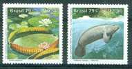 Victoria Amazonique, Lamantin - BRESIL - Faune Et Flore - N° 1365-1366 ** - 1979 - Unused Stamps