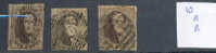 Belgie Ocb Nr : 10 , 10A En 10 B Papier  (zie Scan) - 1858-1862 Médaillons (9/12)