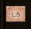 SAN MARINO - SEGNATASSE - 1925: Valore Usato Da L. 5 Arancio - In Buone Condizioni - DC1547. - Postage Due