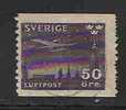 SWEDEN - AIR MAIL -  SERVICE POSTAL NOCTURNE - Yvert # A 5 -  VF USED - Usati