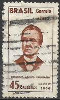 BRAZIL 1965 Air. 150th Birth Anniv Of Francisco Varnhagen (historian) - 45cr  F. A. Varnhagen FU - Airmail