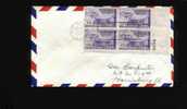 FDC The Universal Postal Union 1949 Air Mail Stamps Block Of 4 - 1941-1950