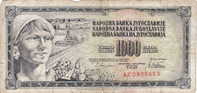 YOUGOSLAVIE 1000 DINARA N° AZ 0905053 - Yougoslavie