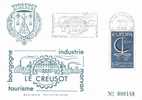 1966 CARTE ARMOIRIES DU CREUSOT AVEC 1° JOUR DE LA FLAMME PERMANENTE - Covers