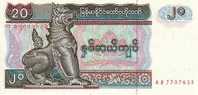 MYANMAR    20 Kyats   Non Daté (1994)    Pick 72    *****QUALITE  XF***** - Myanmar