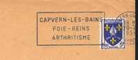 1956 France  65 Capvern Les Bains Thermes  Terme Thermal   Sur Lettre - Hydrotherapy