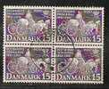 DENMARK  - Centenaire Du Timbre - Yvert # 341 - Bolck Of 4  - VF USED - Used Stamps