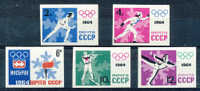 RUSSIA 1964  9° GIOCHI OLIMPICI INVERNALI A INNSBRUCK IN AUSTRIA. SERIE COMLETA NON DENTELLATA MNH** - Inverno1964: Innsbruck