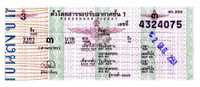 TICKET DE TRANSPORT - AUTOBUS - THAILANDE - Mundo