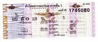 TICKET DE TRANSPORT - AUTOBUS - THAILANDE - Mondo