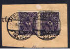 DR 1922 Mi 230 Posthorn-Paar (PK-Ausschnitt) (Stempel Eningen 7. Mai 1922) - Used Stamps