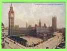 LONDON, UK - HOUSES OF PARLIAMENT - ANIMATED - CARD TRAVEL IN 1924 - - Houses Of Parliament