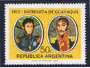 RA+ Argentinien 1973 Mi 1148** Unterredung Von Guayaquil - Unused Stamps