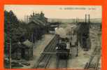 ANDRESY FIN D OISE 1920 LA GARE LOCOMOTIVE A VAPEUR CHEMIN DE FER  CARTE EN TRES BON ETAT - Andresy