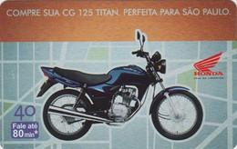 Télécarte BRESIL - MOTO HONDA - MOTOR BIKE BRAZIL Brasil Phonecard - Motorrad / Telefonica - 04 - Brasilien