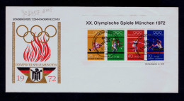 Gc2008 GERMANY MUNICH 72 Olympic Games Block Cover Sports  Special Pmk 1972 Sports Canoe Athlectics Basket-ball - Basketball