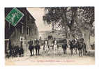 H.P. PEYRIAC-MINERVOIS  -  La Gendarmerie  -  Top Cpa écrite, Circulée 1913  (+ Cachet Convoyeur) - Police - Gendarmerie