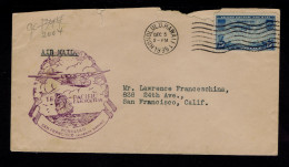 USA HONOLULU 5-12-1935 SAN FRANCISCO 6/12 FIRST FLIGTH As Old Epoch Sailling TRAN-PACIFIC F.A.M. ROUTE 14 Gc2004 - Autres (Mer)