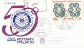 ITALIE- ANNIVERSAIRE ROTARY INTERNATIONAL-ROMA CENTRO CORR. FILATELICO - LETTRE RECOMMANDEE POUR VERONA - Poststempel